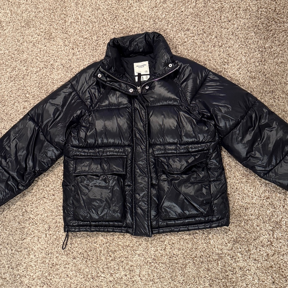 Abercrombie Black Puffer Coat